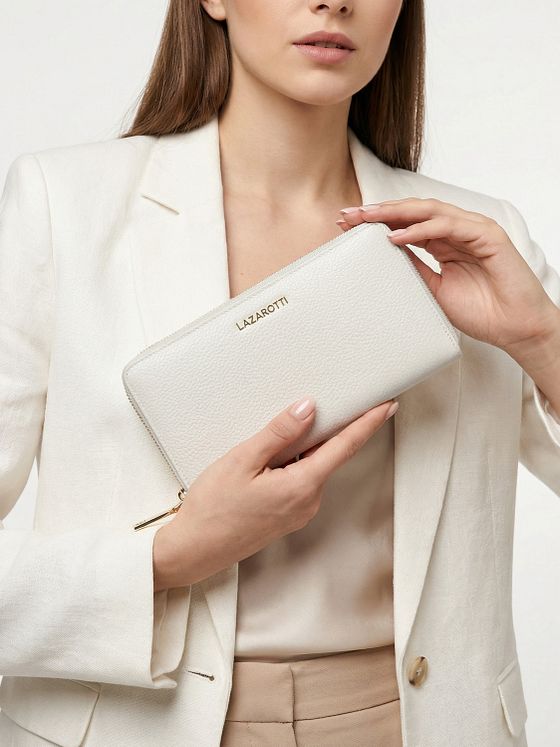 Lazarotti Bologna Leather XL Peněženka na zip Kožená 19 cm