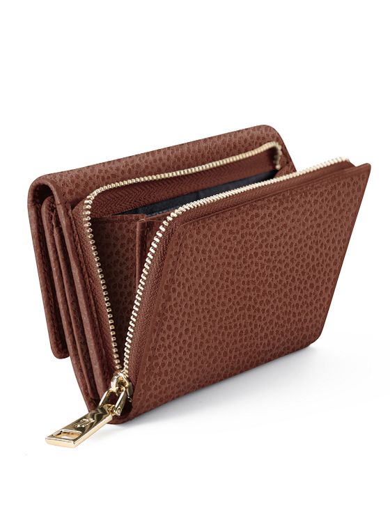 Lazarotti Bologna Kožená peněženka XL s přihrádkou na zip kůže 14 cm