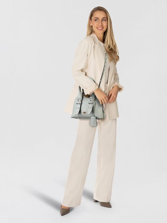 PINKO Bowling Bag Kabelka Kůže 21 cm