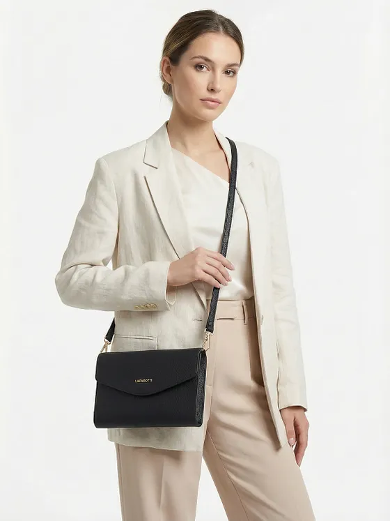 Lazarotti Bolsa de hombro de piel «Bologna» con correa para colgar, 23 cm Lazarotti Bolsa de hombro de piel «Bologna» con correa para colgar, 23 cm