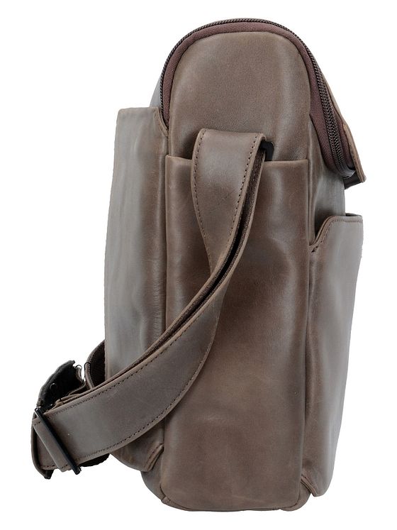 Harold's Kožená aktovka 2v1 s přihrádkou na notebook 36 cm