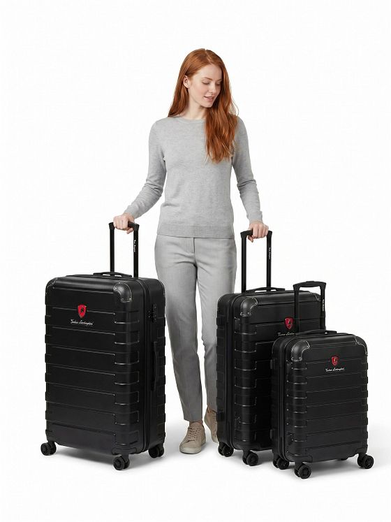 Tonino Lamborghini Tonino Lamborghini Milano Trolley 3-SET med stretchfold og XL-kuffert Tonino Lamborghini Tonino Lamborghini Milano Trolley 3-SET med stretchfold og XL-kuffert