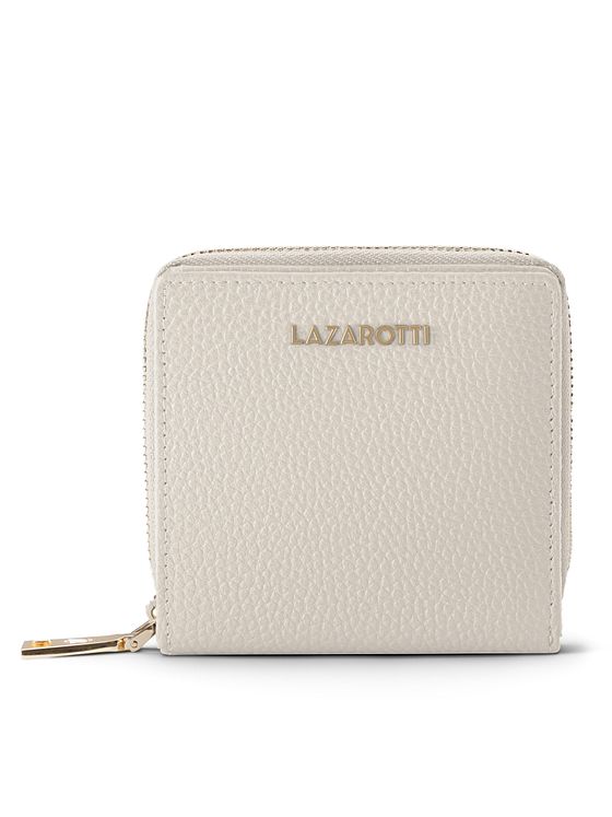 Lazarotti Boloňská kožená peněženka na zip střední velikosti Kožená 10 cm
