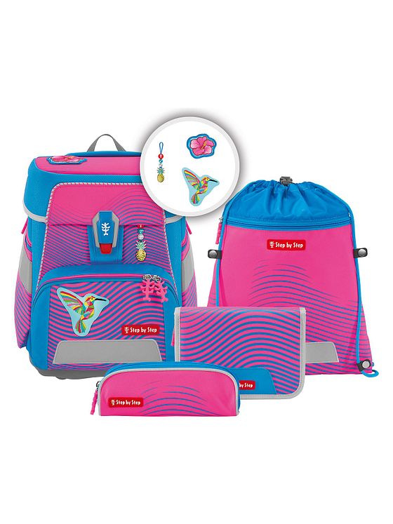 Step by Step Space Neon Skoleransel-sæt 5-delt
