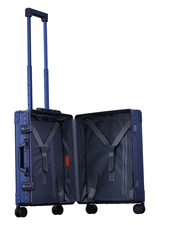 Aleon Traveler International kabinväska med 4-hjulig konstruktion i Aluminium, 55 cm