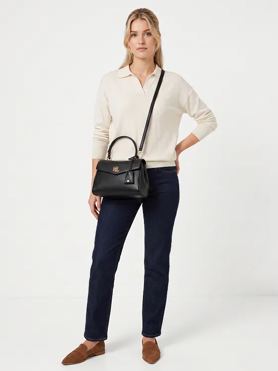 Lauren Ralph Lauren Farrah Bolsa de hombro Piel natural 23 cm Lauren Ralph Lauren Farrah Bolsa de hombro Piel natural 23 cm