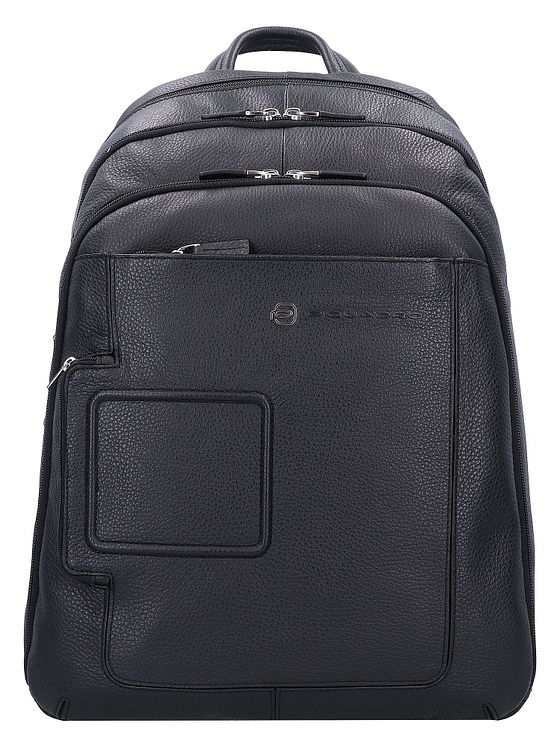 Piquadro Vibe-rygsæk i læder 43 cm med rum til bærbar computer Piquadro Vibe-rygsæk i læder 43 cm med rum til bærbar computer