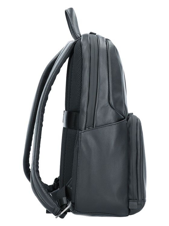 Piquadro Urban-rygsæk i læder 39 cm med rum til bærbar computer