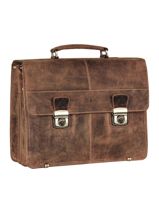 Greenburry Vintage XL dokumentmappe i læder 40 cm
