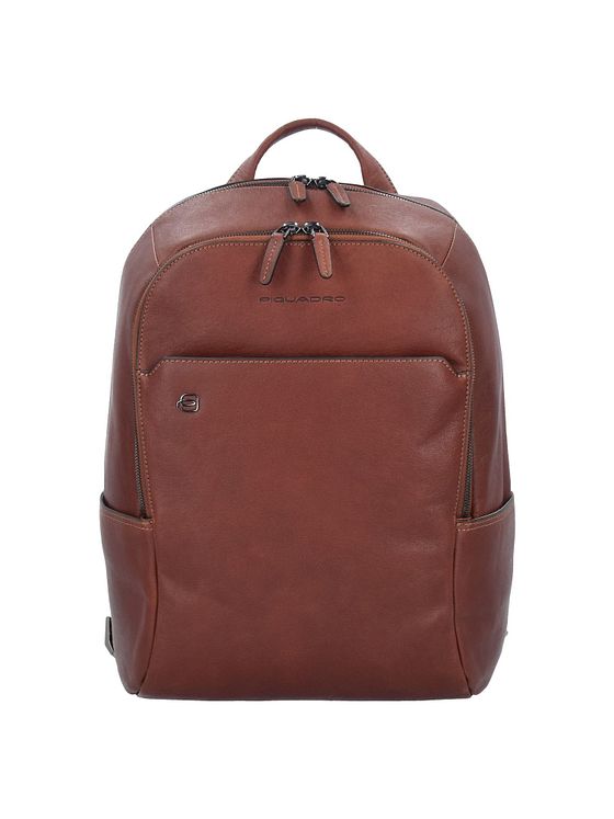 Piquadro Sort firkantet business-rygsæk læder 39 cm rum til bærbar computer Piquadro Sort firkantet business-rygsæk læder 39 cm rum til bærbar computer