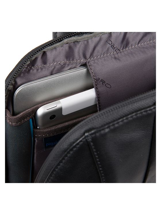 Piquadro Urban-rygsæk i læder 39 cm med rum til bærbar computer