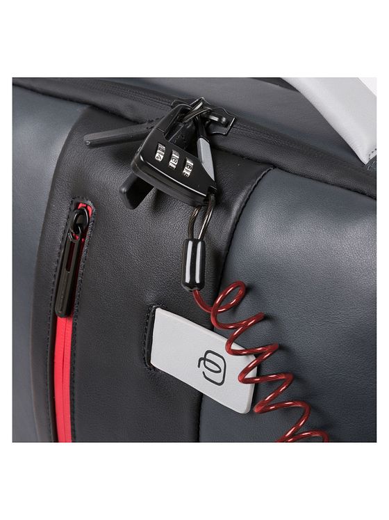 Piquadro Městský batoh kožený 41 cm přihrádka na notebook