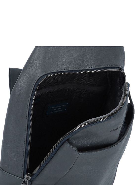 Piquadro Sort firkantet skuldertaske i læder 20 cm Piquadro Sort firkantet skuldertaske i læder 20 cm