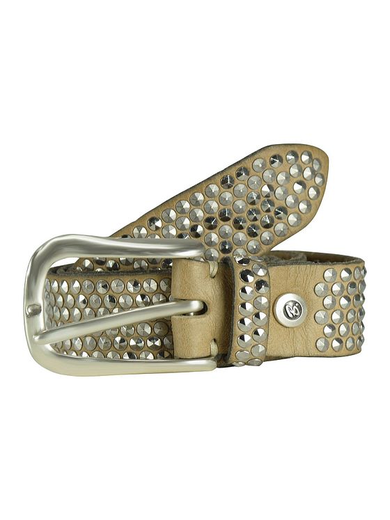b.belt Læderbælte med nitter 95 cm