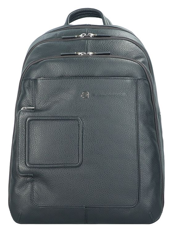 Piquadro Vibe-rygsæk i læder 43 cm med rum til bærbar computer Piquadro Vibe-rygsæk i læder 43 cm med rum til bærbar computer