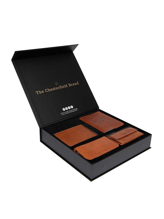 The Chesterfield Brand Pung gavesæt 4-delt læder 12 cm