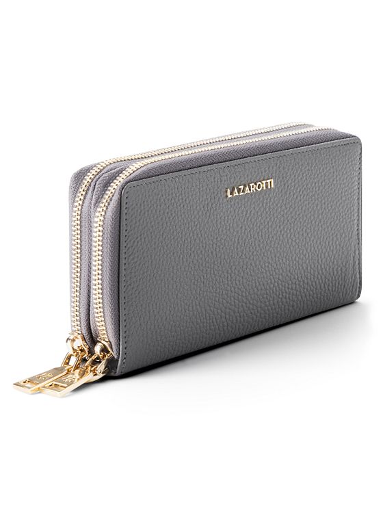 Lazarotti Bologna Leather XL Double Zip-Around Wallet RFID Leather 20 cm Lazarotti Bologna Leather XL Double Zip-Around Wallet RFID Leather 20 cm