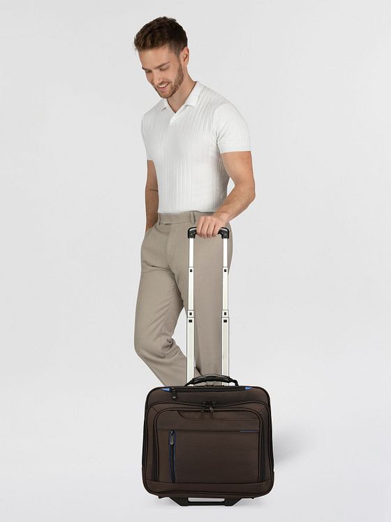 Dermata Obchodní vozík na 2 kolečkách s přihrádkou na notebook 42 cm