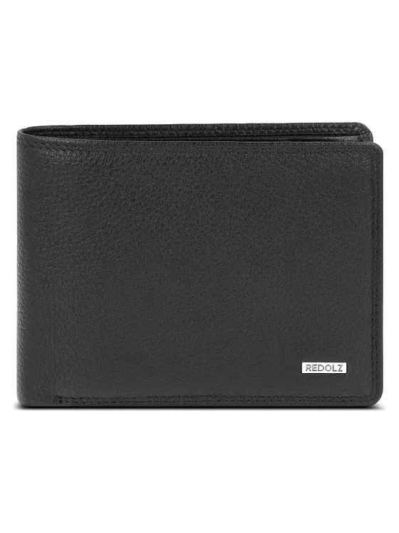 Redolz Leather Essentials QF RFID-læderpung, 12 cm, udfoldelig, med lynlåslomme Redolz Leather Essentials QF RFID-læderpung, 12 cm, udfoldelig, med lynlåslomme