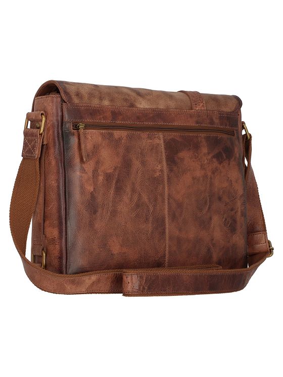 Greenland Nature Mascu & Line skuldertaske i læder 30 cm