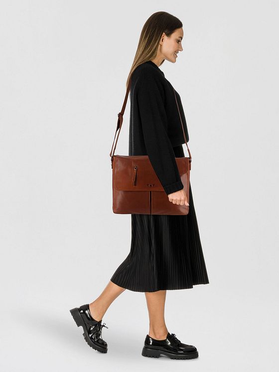 Greenburry Vintage Dokumenttaske Messenger Læder 40 cm Laptoprum