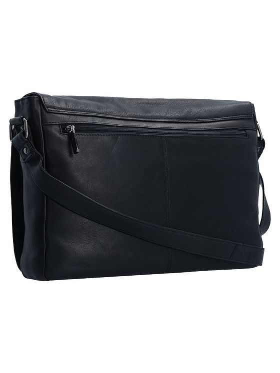 Greenland Nature Sort Nappa Messenger-læder 38 cm