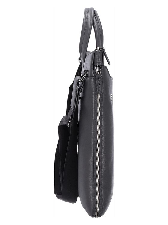 Piquadro Sort firkantet computertaske i læder 47 cm Piquadro Sort firkantet computertaske i læder 47 cm