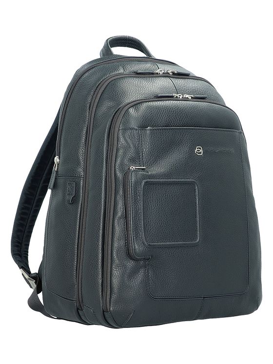 Piquadro Vibe-rygsæk i læder 43 cm med rum til bærbar computer Piquadro Vibe-rygsæk i læder 43 cm med rum til bærbar computer