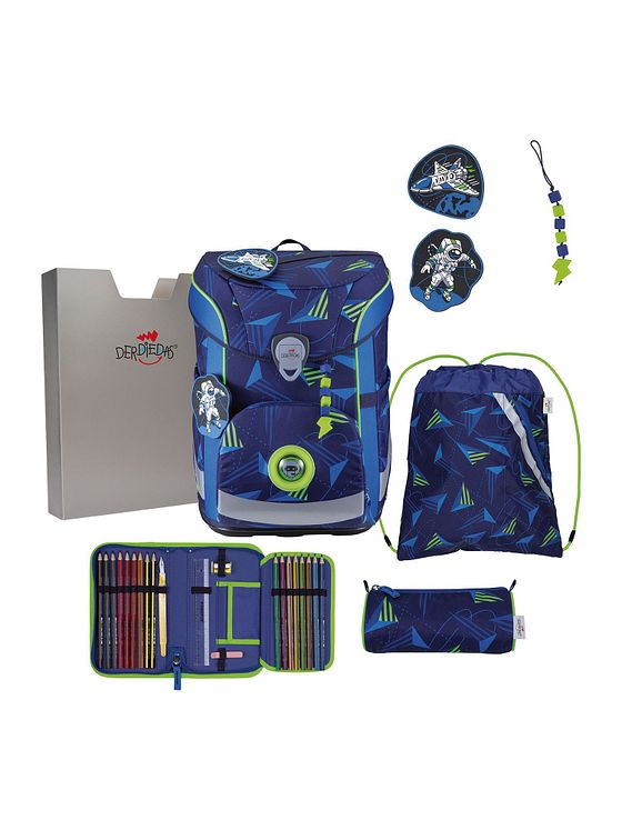 DerDieDas ErgoFlex Easy LED Skoleransel-sæt 5-delt