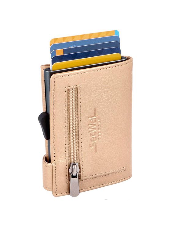 SecWal Peněženka na kreditní karty RFID kožená 9,5 cm