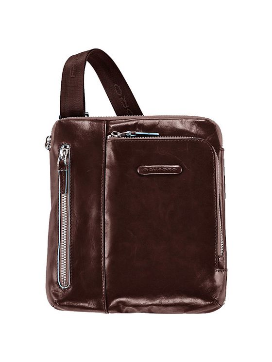 Piquadro Blå firkantet skuldertaske i læder 21 cm Piquadro Blå firkantet skuldertaske i læder 21 cm