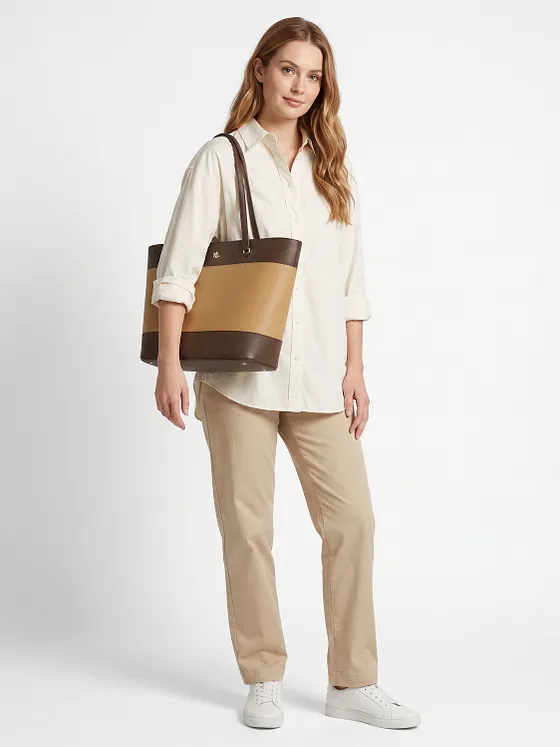 Lauren Ralph Lauren Karly Bolsa de hombro Piel natural 26 cm Lauren Ralph Lauren Karly Bolsa de hombro Piel natural 26 cm