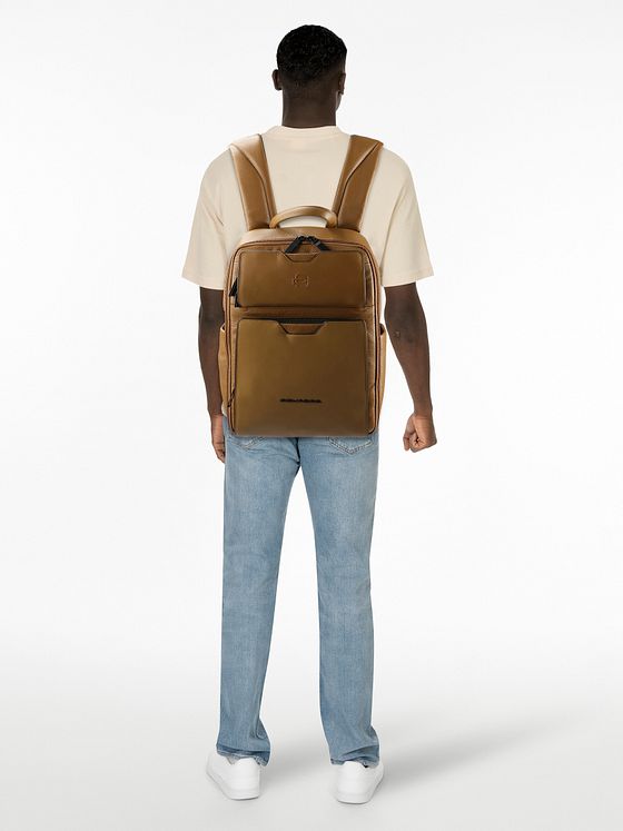 Piquadro Ael Daypack Læder 37 cm Laptoprum