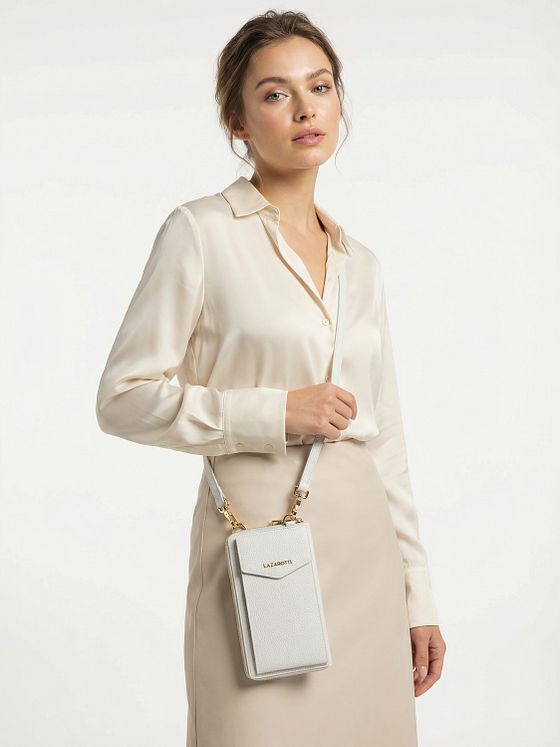 Lazarotti Bologna Leather Zip-Around Peněženka Pouzdro na mobilní telefon kožené 19 cm