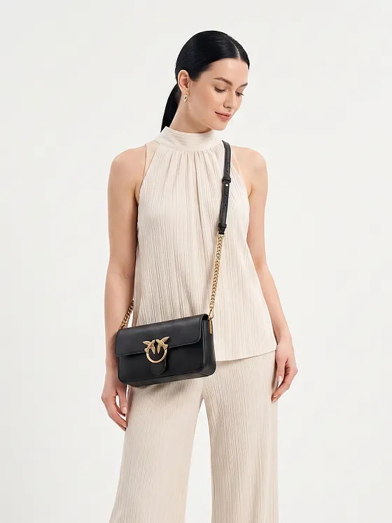 PINKO Love one Crossbody-väska Läder 27 cm PINKO Love one Crossbody-väska Läder 27 cm
