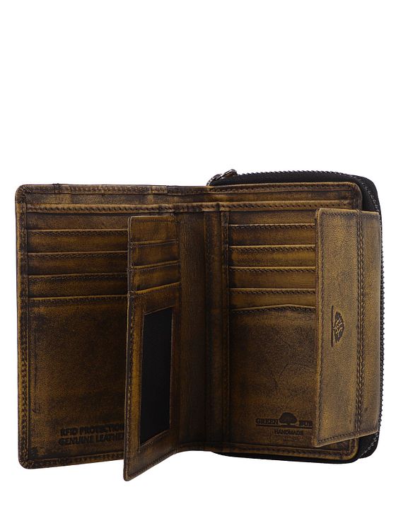 Greenburry Destressed Pung RFID-beskyttelse Læder 13.5 cm