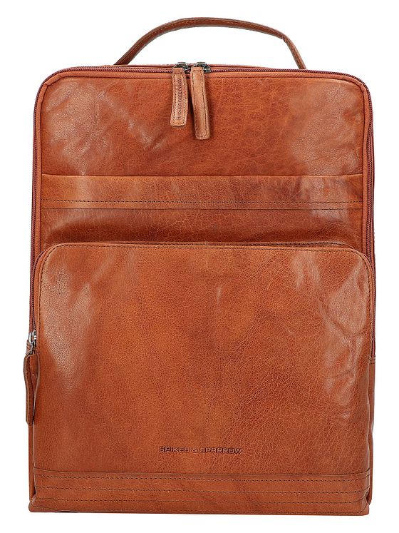 Spikes & Sparrow Bronco-rygsæk i læder med 40 cm rum til bærbar computer