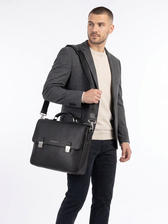 bugatti Valencia Asiakirjasalkku Nahka 38 cm Kannettavan tietokoneen taskun syvyys bugatti Valencia Asiakirjasalkku Nahka 38 cm Kannettavan tietokoneen taskun syvyys