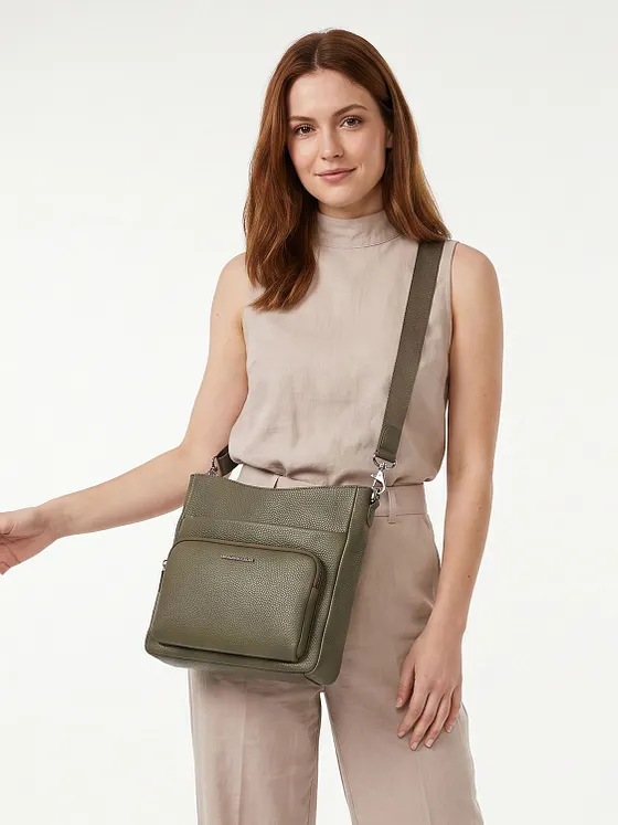 Mandarina Duck Mellow Leather Bolsa de hombro Piel natural 30 cm Mandarina Duck Mellow Leather Bolsa de hombro Piel natural 30 cm