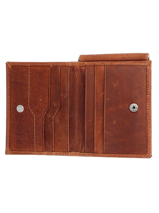 Mika Pung RFID-læder 11 cm med pengeclips Mika Pung RFID-læder 11 cm med pengeclips