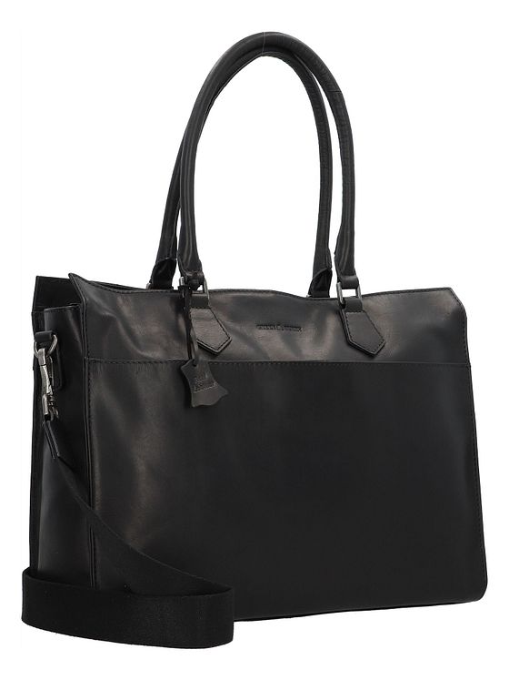 Greenburry Pure Black Skuldertaske Læder 40 cm Laptoprum Greenburry Pure Black Skuldertaske Læder 40 cm Laptoprum