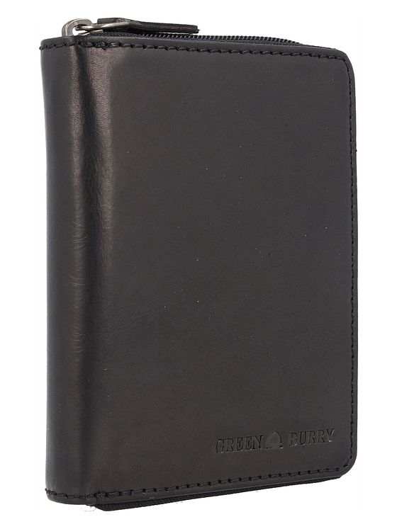 Greenburry Pure Black Pung RFID-beskyttelse Læder 10.5 cm