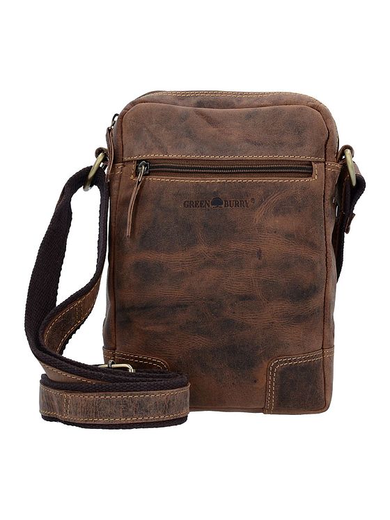 Greenburry Vintage skuldertaske i læder 20 cm