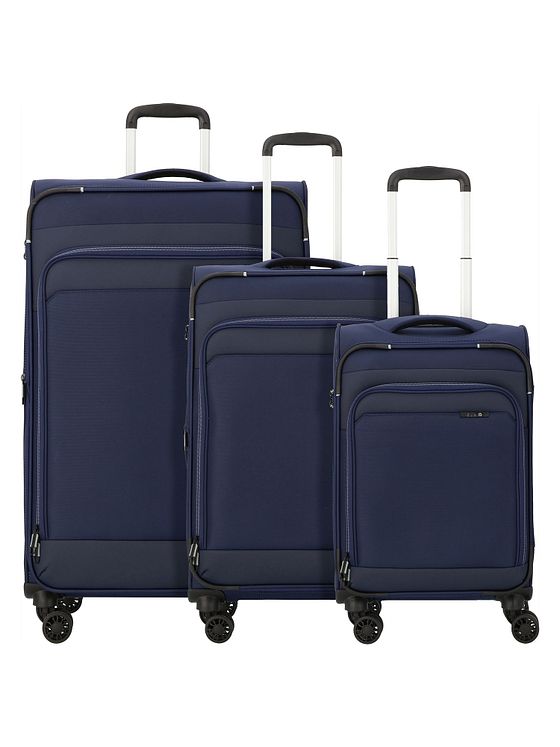 d & n Travel Line 9504 4 hjul Kuffert 3-delt med strækfold