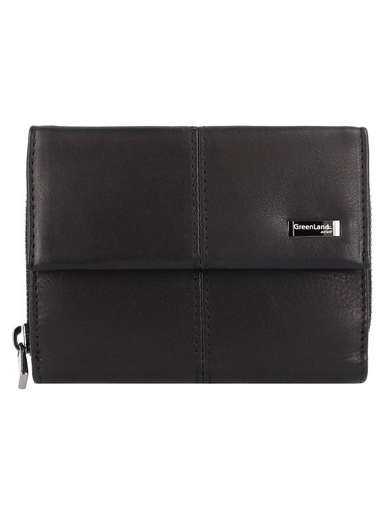Greenland Nature Black Nappa Pung RFID-beskyttelse Læder 13 cm