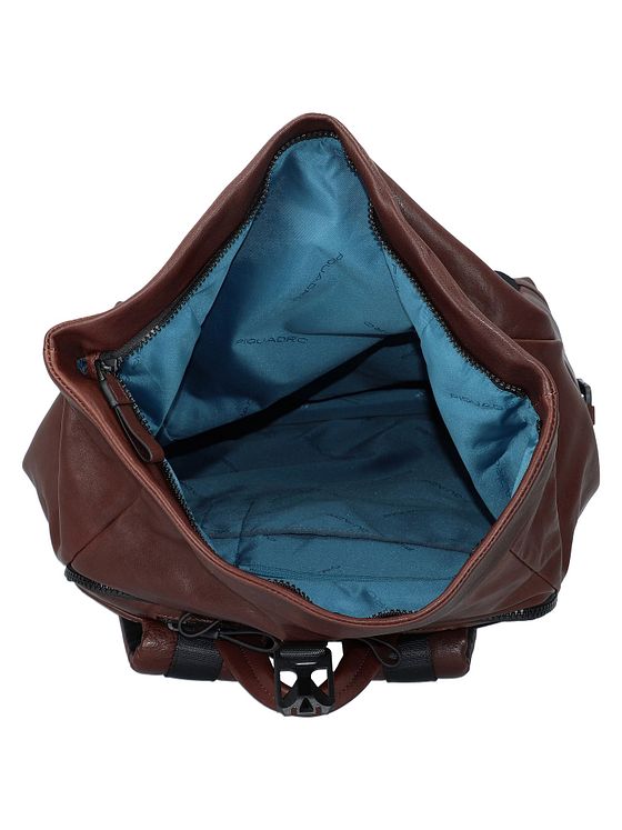 Piquadro Harper-rygsæk i læder med 48 cm rum til bærbar computer