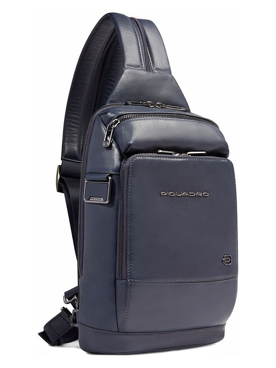 Piquadro Monospalla skuldertaske i læder 31 cm