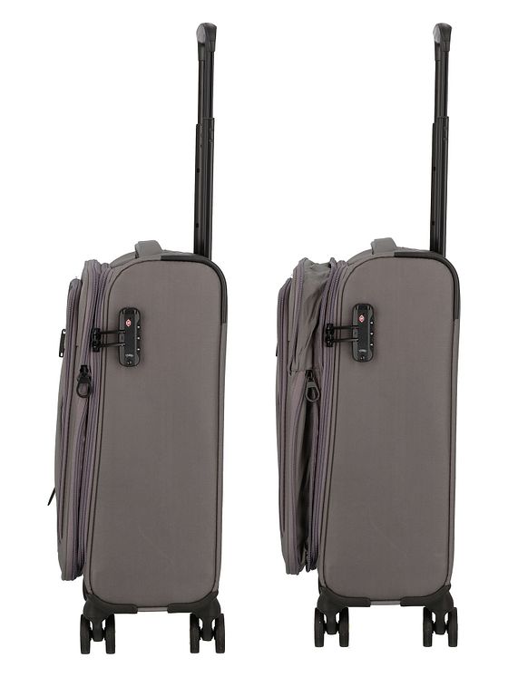 d & n Travel Line 9704 4 hjul Kabinetrolley S 55 cm med strækfold d & n Travel Line 9704 4 hjul Kabinetrolley S 55 cm med strækfold