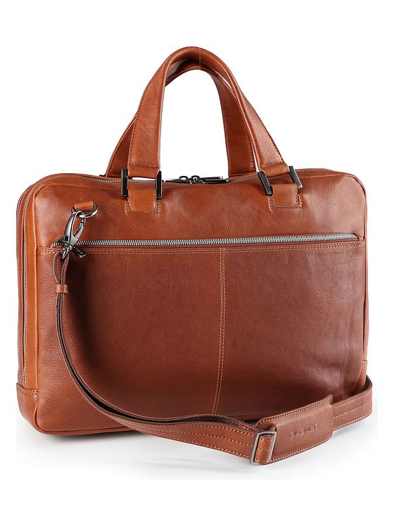 Plevier Vintage Larry Dokumenttaske Læder 40 cm Laptoprum