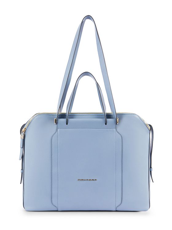 Piquadro Kruhová brašna na notebook kožená 40 cm přihrádka na notebook